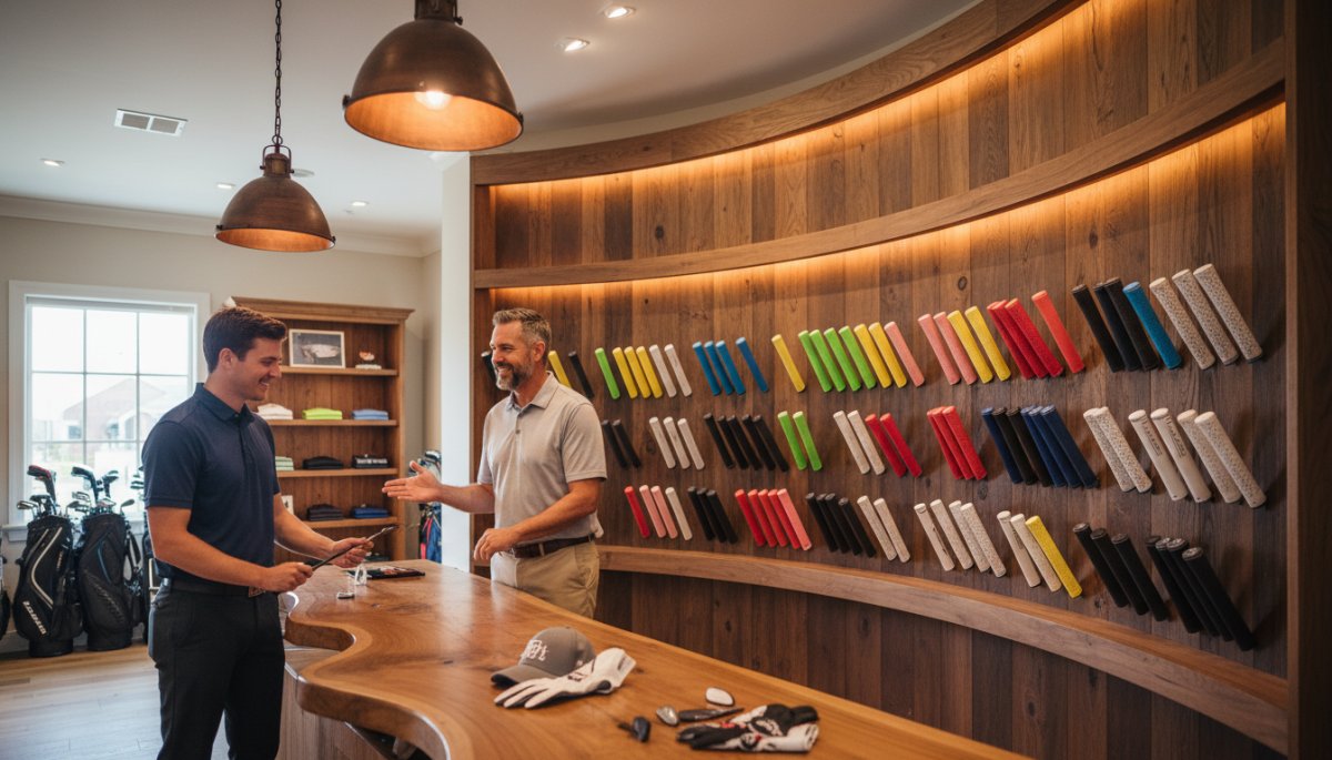 ゴルフショップでのグリップ選びとカウンセリング