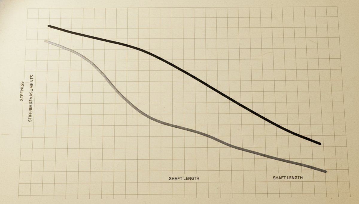 ベンタスTRブラックとブラックの剛性比較グラフ