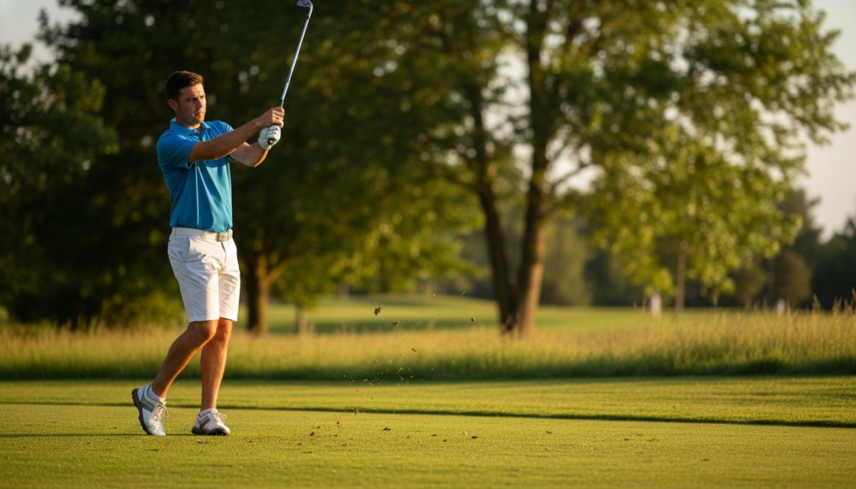 ベンタスブラックでスイングするゴルファー