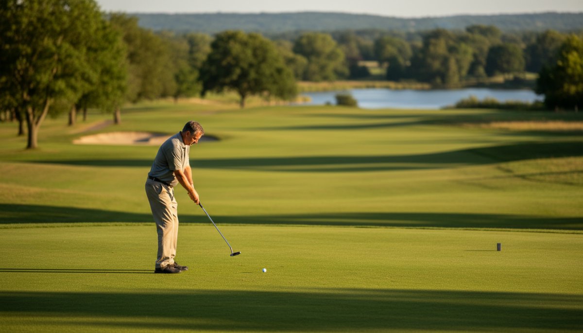 L.A.B. Golfパターを使用するゴルファーのパッティング風景