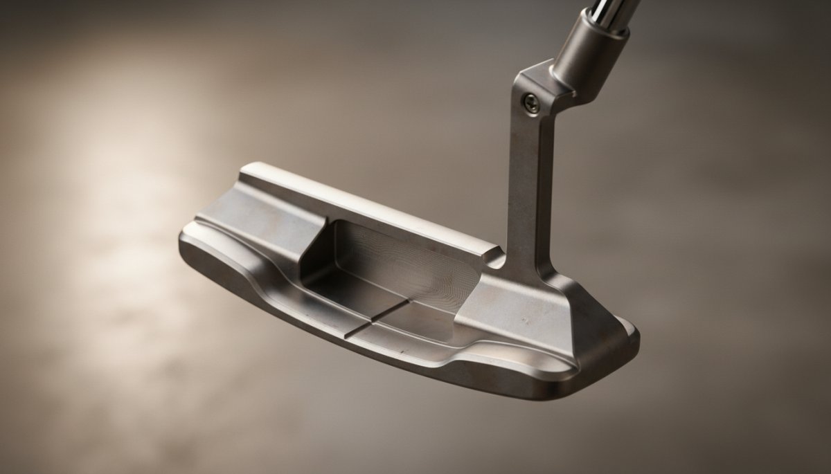 L.A.B. Golfパターのライ角バランステクノロジーを示す構造図