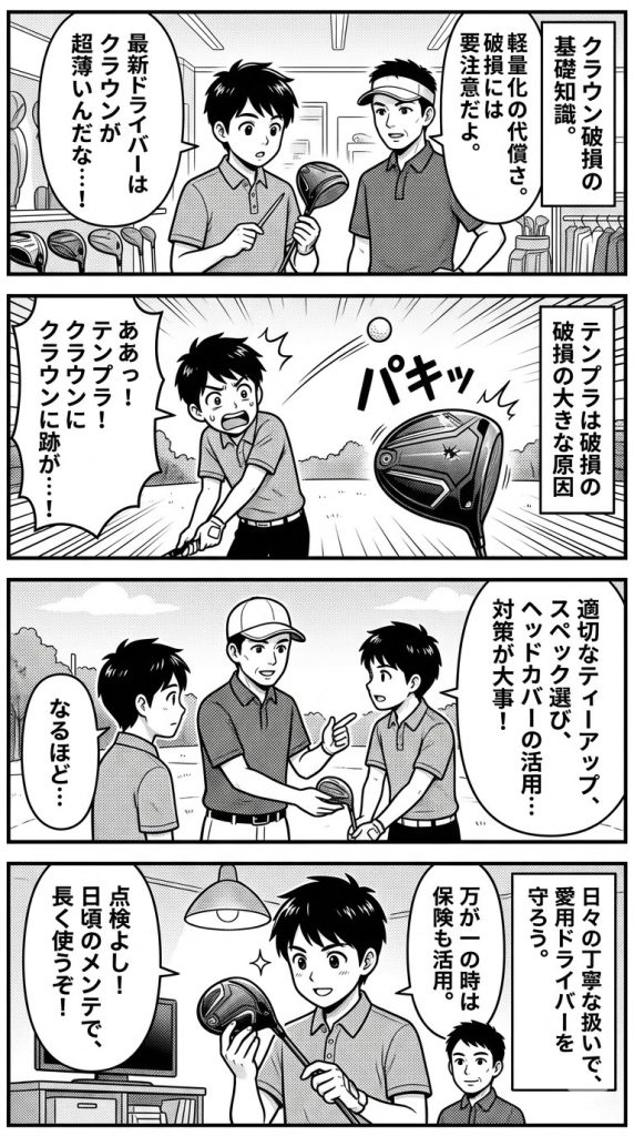 ドライバークラウンの傷や割れを防ぐ6つの対策と選び方のコツ